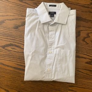 J crew tiny navy check Thompson dress shirt